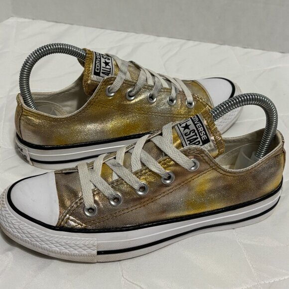 Converse Chuck Taylor All Star Ox Metallic Gold Silver Copper Low Top Women’s 6 - Picture 6 of 16